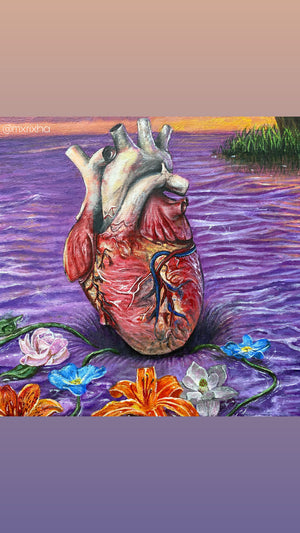 The journey of self-reflection to purify the heart Original painting