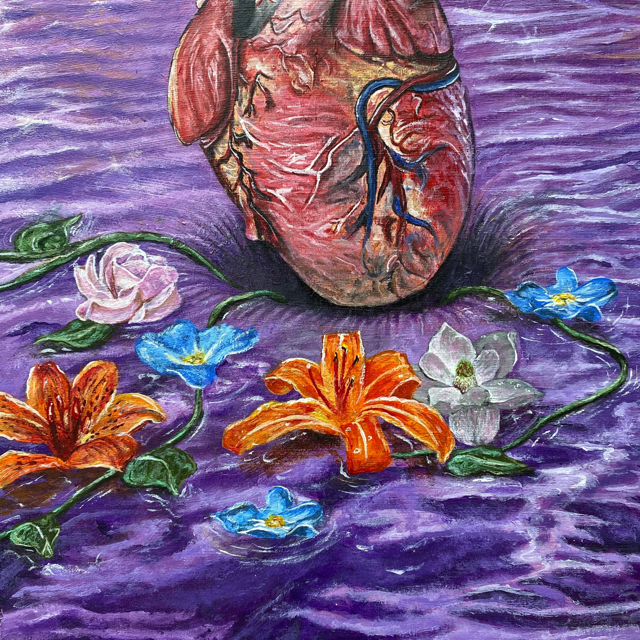 The journey of self-reflection to purify the heart Original painting